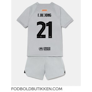 Barcelona Frenkie de Jong #21 Tredjetrøje Børn 2022-23 Kortærmet (+ Korte bukser)